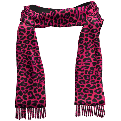 Hot Pink Leopard Scene Emo Vkei Niche Scarf 5.
