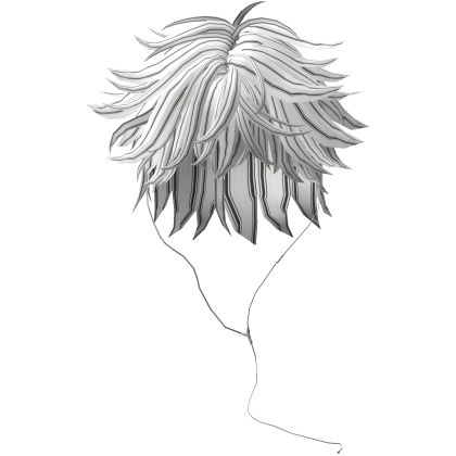 Y2K emo boy with headphones, black white hair