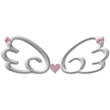 Little Angel Ribbon Wings - White Pastel Pink Roblox item