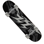 Black & White Graphic Skateboard