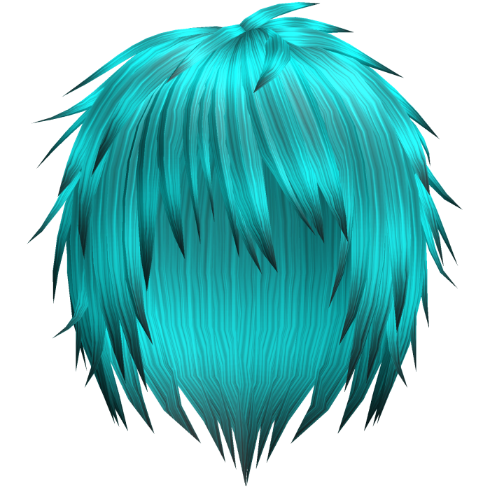 cyan blue kuro messy japanese anime boy hair
