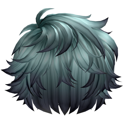 Fluffy Messy Haircut [Teal to Purple]