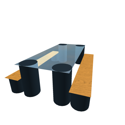 table with glass plate