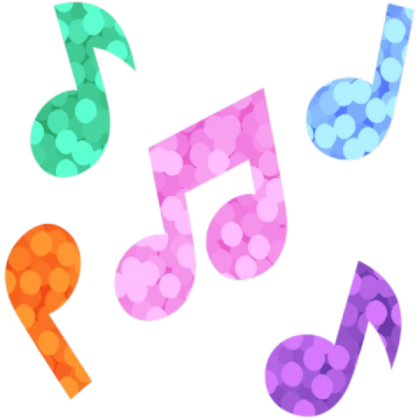 Music note stickers kidcore Roblox decal