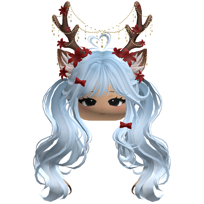Ethereal Christmas Fairy Fawn Pigtails w/ Antlers