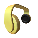 Golden Modern Headphones