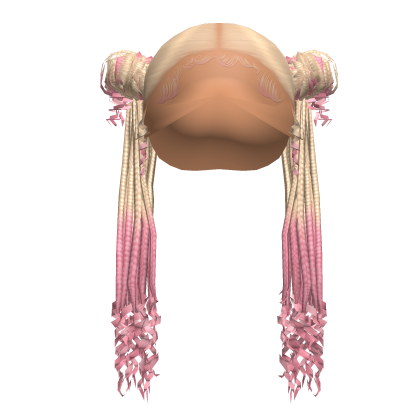 𝓖 Blonde Pink Double Braided Space Bun Pigtails Roblox item