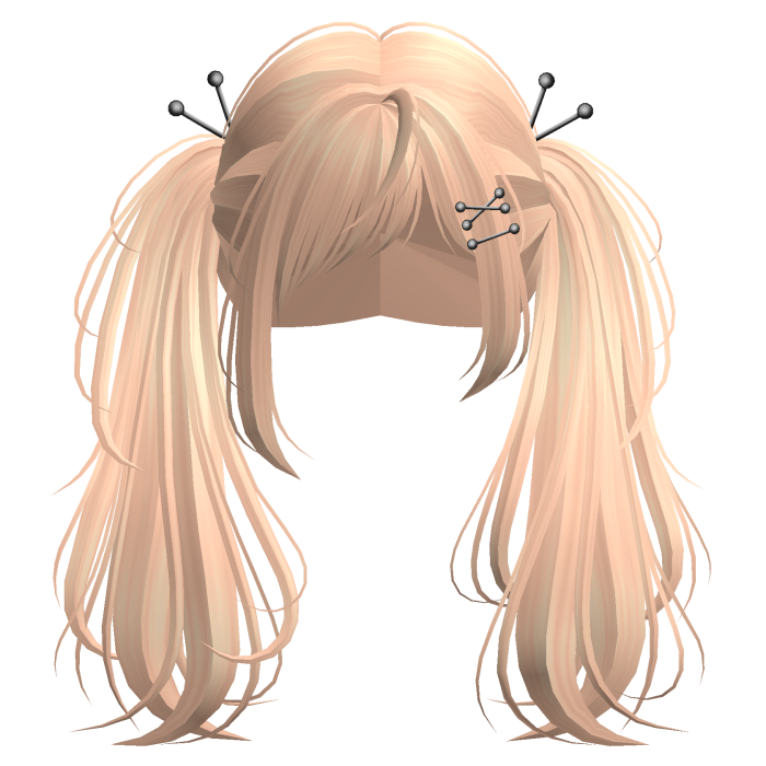 Blonde Y2K Emo Punk Pigtails w/ Pins