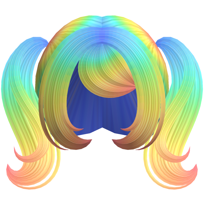 Cute Dolly Curly Pigtails (Rainbow)