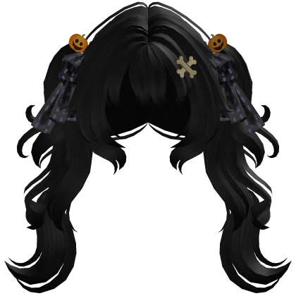 Cute Black Pigtails Roblox item