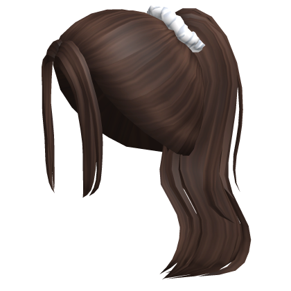 Messy High Ponytail in Brown Roblox item