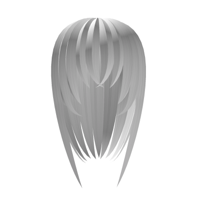 long straight hair with bangs in white