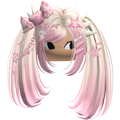 ♡ Scene Spiky Moe Pigtails (Pink Beige)