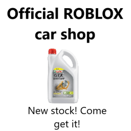 Official ROBLOX Car shop ( ALPHA )