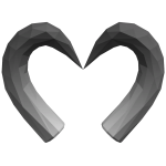Gradient Heart Horns