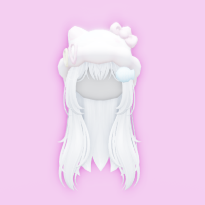 Cute Hair With Kitty Beanie Roblox decal