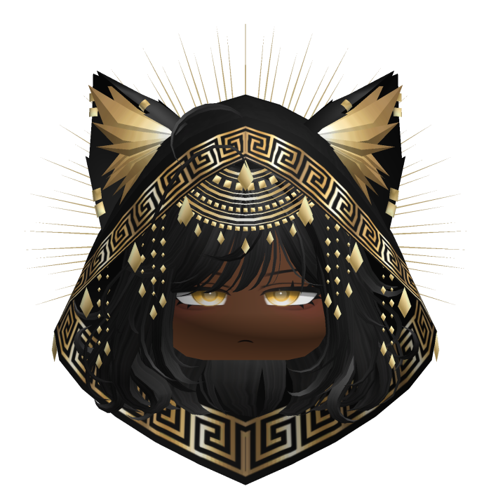 Egyptian Girl w/ Divine Gold Black Hood
