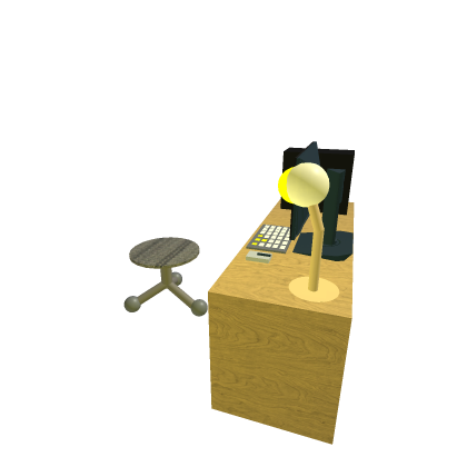 Computer and Table with Chair