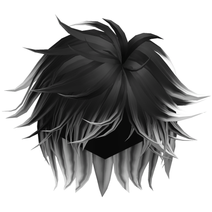 Anime Video Game Spikey Emo Boy Hair (Black White)