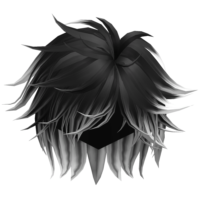 Anime Video Game Spikey Emo Boy Hair (Black White)