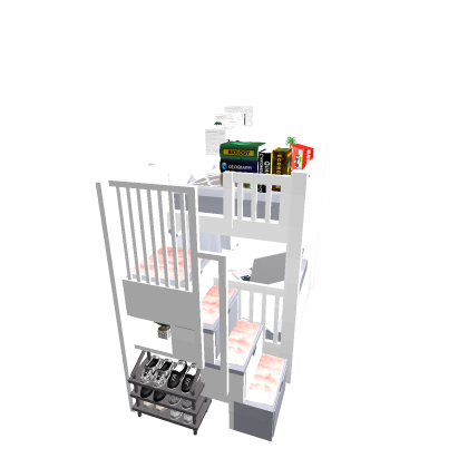 bunk bed w/ study area