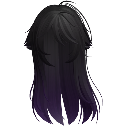 Black & Purple Shy Moe Cat Girl Windy Whispy Hair Roblox item