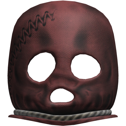 red grunge horror face mask