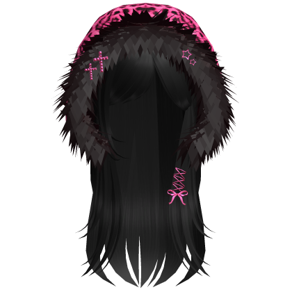 Hot Pink Leopard Hood Girl Black