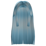 Blue Preppy Long Straight Hair 