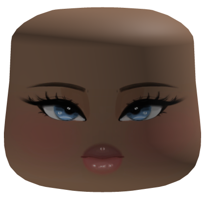 Pretty Soft Makeup Glam Cheeks Face W/ Blue Eyes