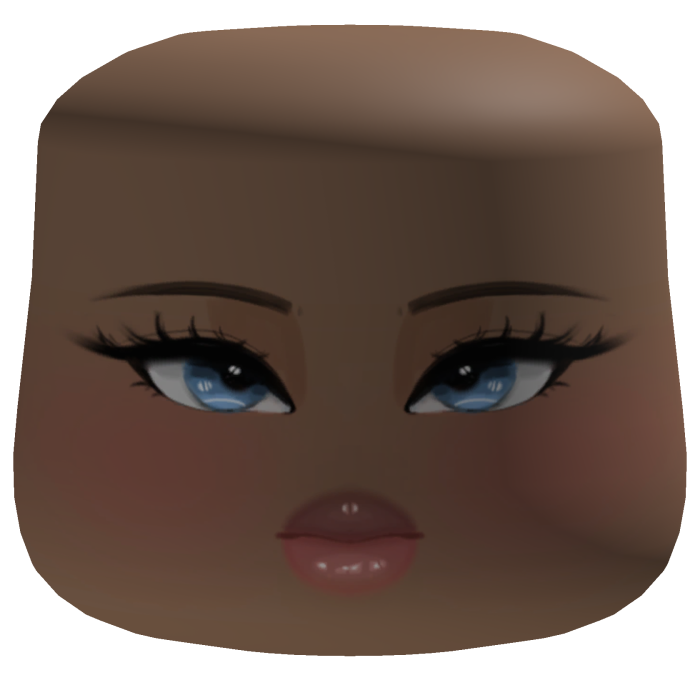 Pretty Soft Makeup Glam Cheeks Face W/ Blue Eyes