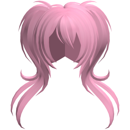 fluffy moe long swirly ponytails hot pink