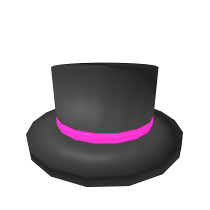 Neon Pink Banded Top Hat