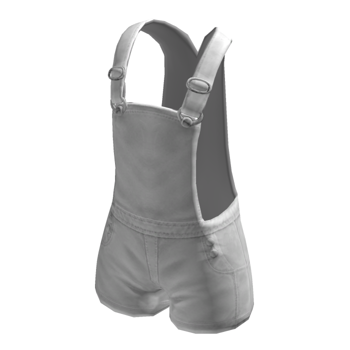 White Overall Shorts