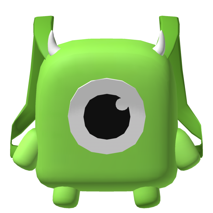 Mike Big Feet Monster Green Plushie Backpack 1.0