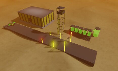 Qah-Tay desert oil field and air base