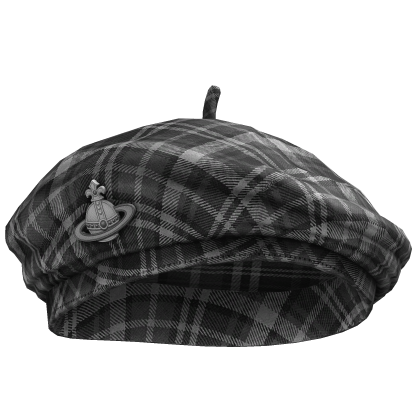Captain Sided Trendy Cap (Gray Plaid) Roblox item