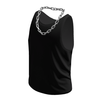 Tank Top Black Silver Chain thumbnail