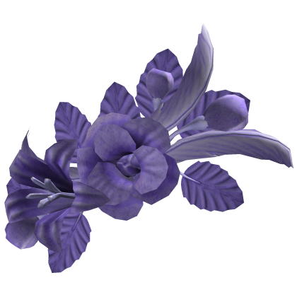 Violet Purple Floral Feather Headpiece