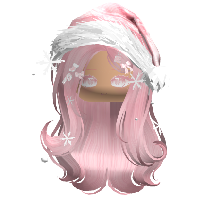 Lush Gentle Swirls w/Santa Hat (Pink)