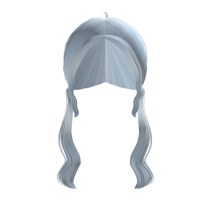 Blue Long Curly y2k Hair thumbnail