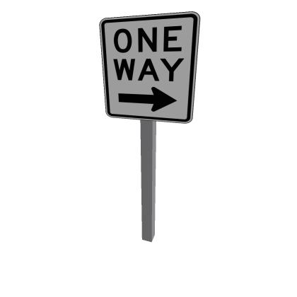 One Way Right Sign