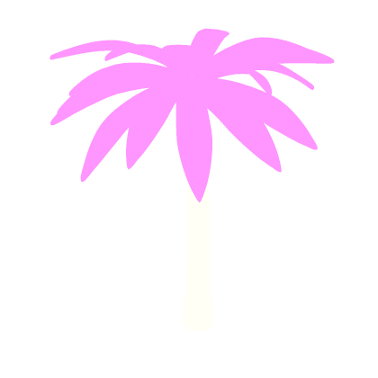🎉 Pink Neon palm tree Glow City Lights