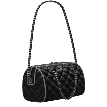 Designer Black Silver Quilted Bowling Bag Roblox item