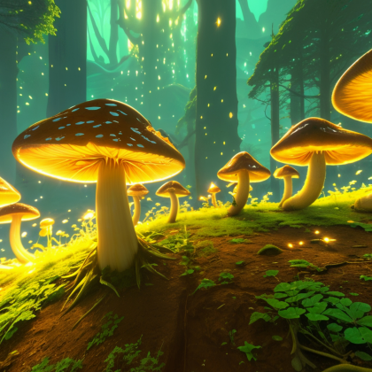 Mushroom Forest Sky