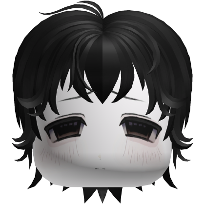 Tired Moe Anime Boy Hair w/ Mask Roblox item