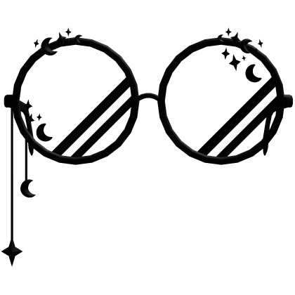 Black Cute Low Celestial Glasses