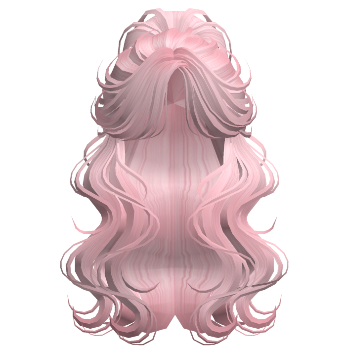 Crimped Wavy Empress Ponytail Pink