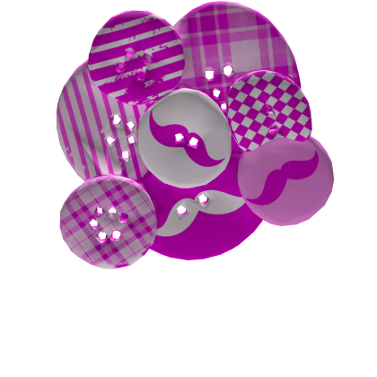 Cool Swag Pink Button Collage Hair Pin Roblox item