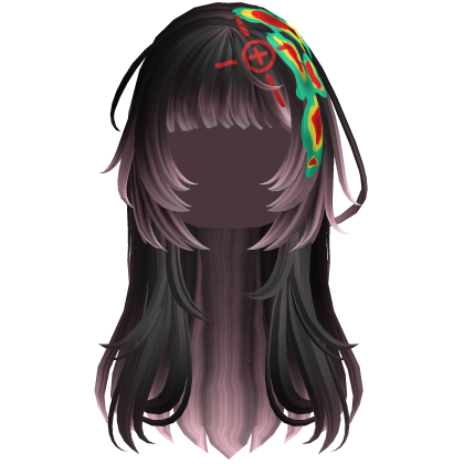 Rose Pink Heatwave Crosshair Punk Flowy Girl Hair